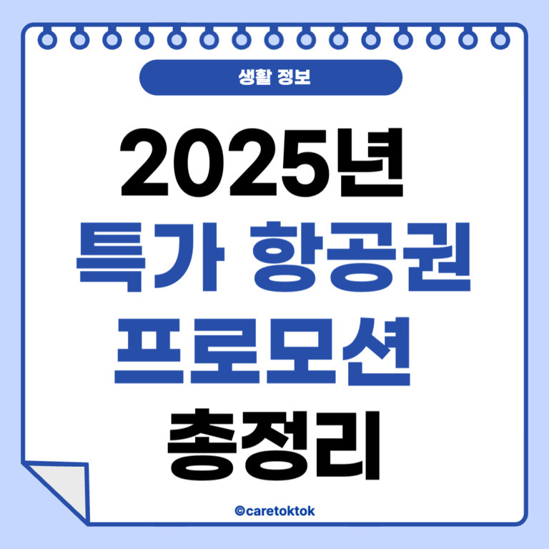 2025년 특가 항공권 프로모션 총정리라는 문구가 적힌 이미지